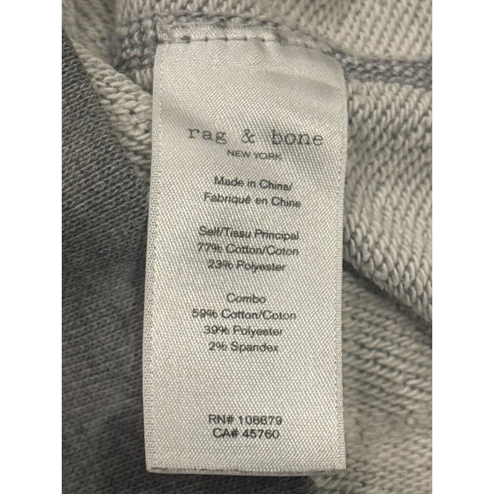 Rag & Bone Standard Issue Gray Sweatshirt Small Raglan Crewneck - Picture 6 of 9